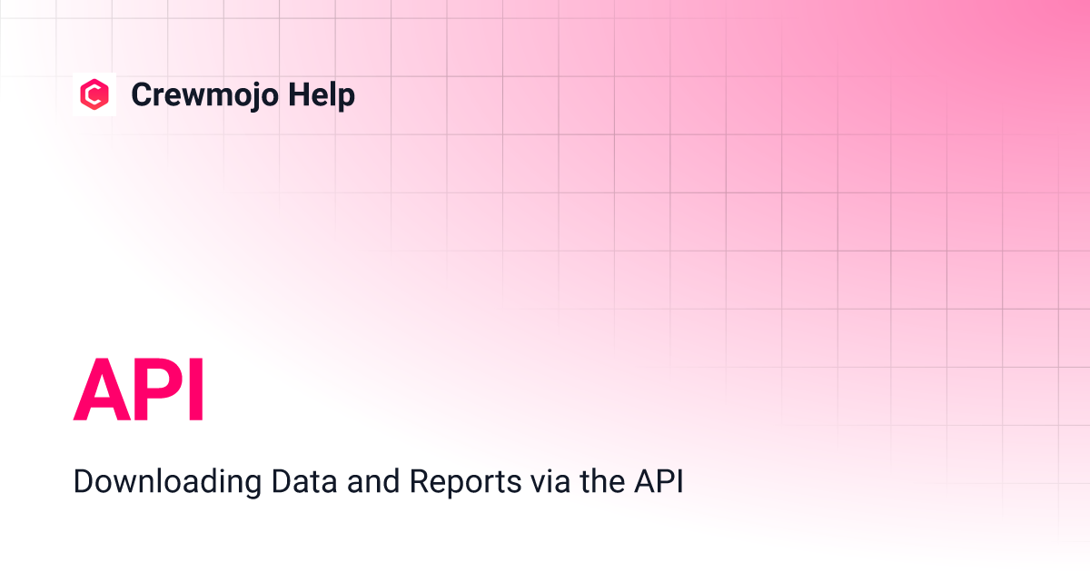 Api crewmojo help